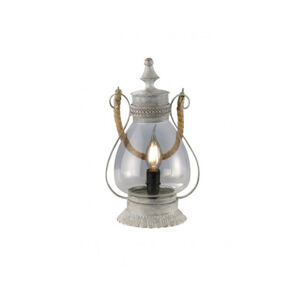 Stolní lampa Linda, šedá antik