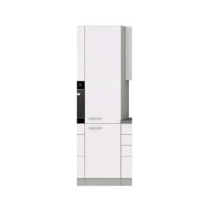 Vysoká kuchyňská skříň Bianka 40DK, 40 cm, bílý lesk