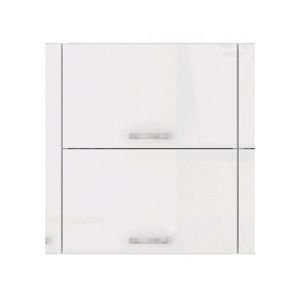 Horní kuchyňská skříňka Bianka 60GU, 60 cm, bílý lesk