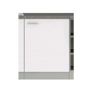 Dolní kuchyňská skříňka Bianka 60D, 60 cm, bílý lesk