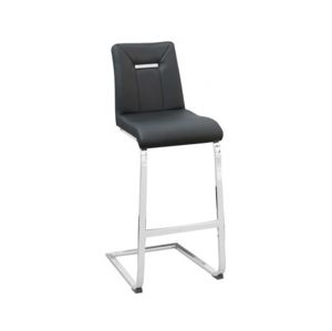 Barová židle Flex, černá ekokůže