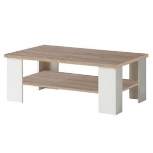 Konferenční stolek Elara, dub/bílá