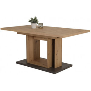 Rozkládací jídelní stůl Britta 160x90 cm, dub artisan/antracit