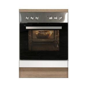 Kuchyňská skříňka pro vestavnou troubu Valero HU60, dub sonoma/bílý lesk, šířka 60 cm