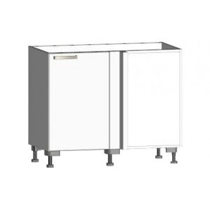 Dolní rohová kuchyňská skříňka One ES99R, levá, bílý lesk, šířka 110 cm