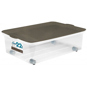 Úložný box Bedroller průhledný, 55x37,5x16 cm
