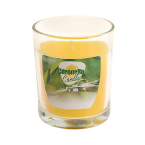 Vonná repelentní svíčka ve skle, citronella
