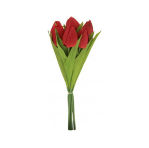 Umělá kytice Tulipány, červená