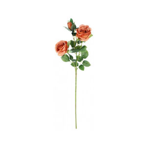 Umělá květina Růže s poupětem 65 cm, meruňková