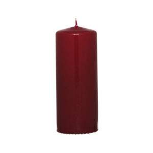Válcová svíčka bordó, 15 cm