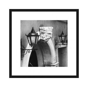 Rámovaný obraz Lampy 40x40 cm, černobílý