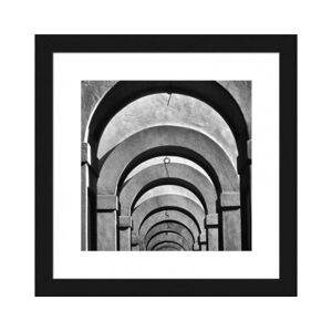 Rámovaný obraz Klenby 20x20 cm, černobílý