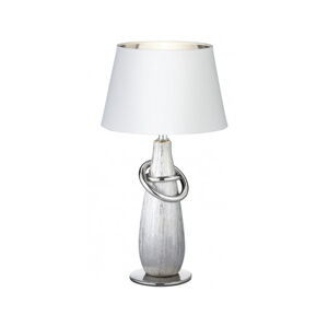 Stolní lampa Thebes 38 cm, bílá/stříbrná
