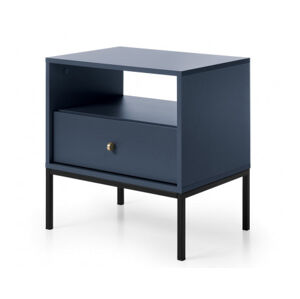 Odkládací/noční stolek Mono, tmavě modrý