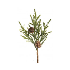 Umělá vánoční větev se šiškami, 24 cm