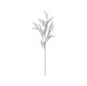 Umělá květina Asparagus s glitry, stříbrná, 78 cm