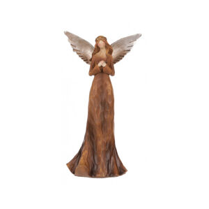 Dekorační soška Anděl 23 cm, měděná
