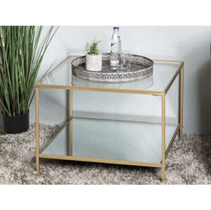 Čtvercový konferenční stolek Porto 60x60 cm, zlatý