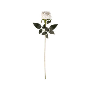 Umělá květina Růže 76 cm, bílá