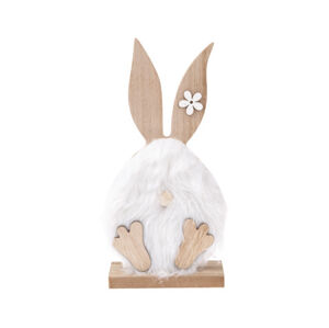 Velikonoční dekorace Zajíček s bílým kožíškem