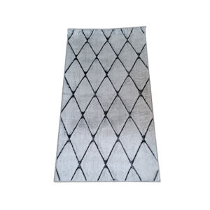 Koberec Králík 80x150 cm, šedý, vzor kosočtverce