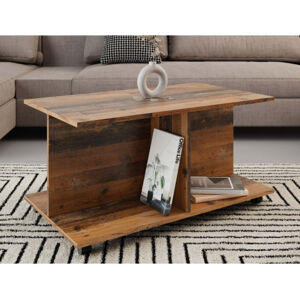 Konferenční stolek Filip, vintage optika dřeva