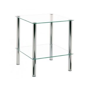 Přístavný stolek Erden, kov/sklo