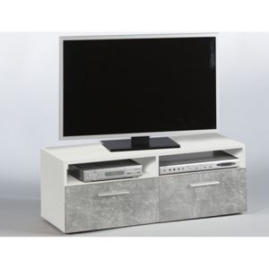 TV stolek Rana, šedý beton/bílá