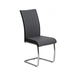 Jídelní židle Vertical, černá/bílá ekokůže